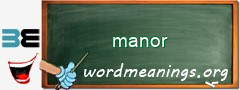 WordMeaning blackboard for manor